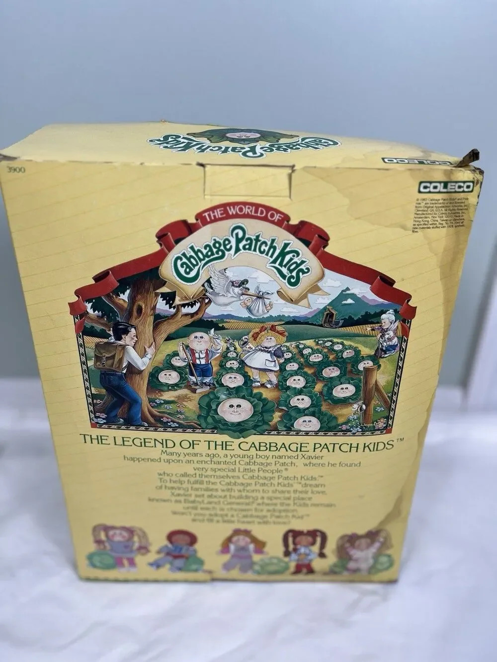 VTG 1985‎ Cabbage Patch Kids Karbel Lori Green Eyes NRFB Birth Cert Box Damage